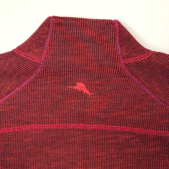 ❌SOLD❌ Tommy Bahama Reversible 1/4 Zip Sweater L - Picture 6 of 6